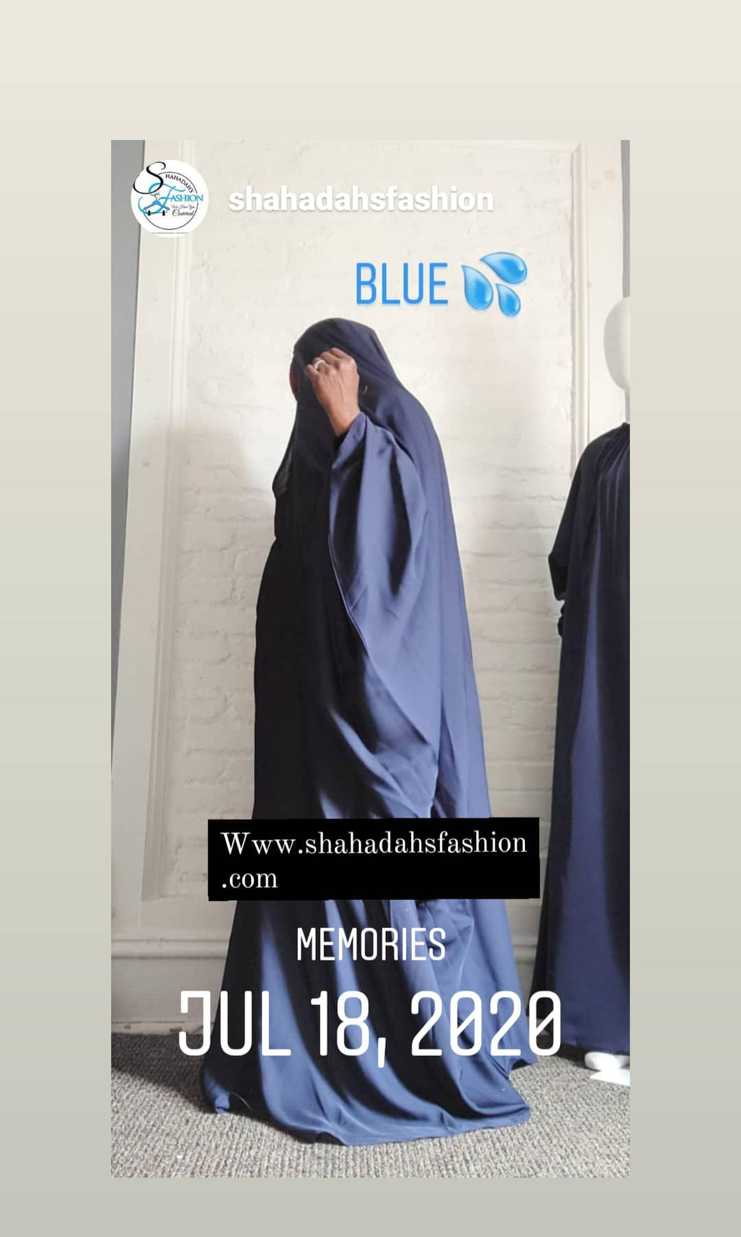 Blue Overhead Abaya