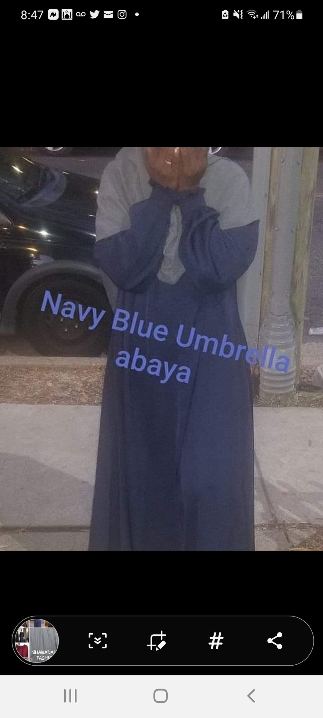 Blue Umbrella Abaya